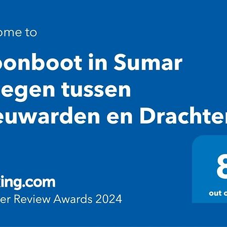 Woonboot In Sumar Gelegen Tussen Leeuwarden En Drachten Suameer Exterior foto