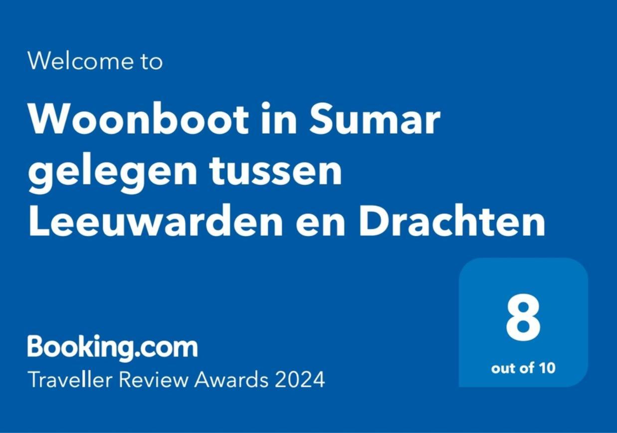 Woonboot In Sumar Gelegen Tussen Leeuwarden En Drachten Suameer Exterior foto